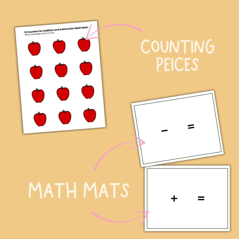 Apple Math Preschool Kindergarten Math Manipulatives Apple Math Activities - Image 3