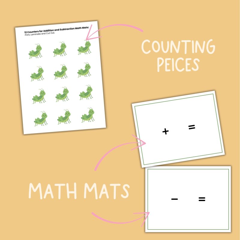 Grasshopper Math Activity Bundle Preschool Kindergarten Math Manipulatives - Image 3