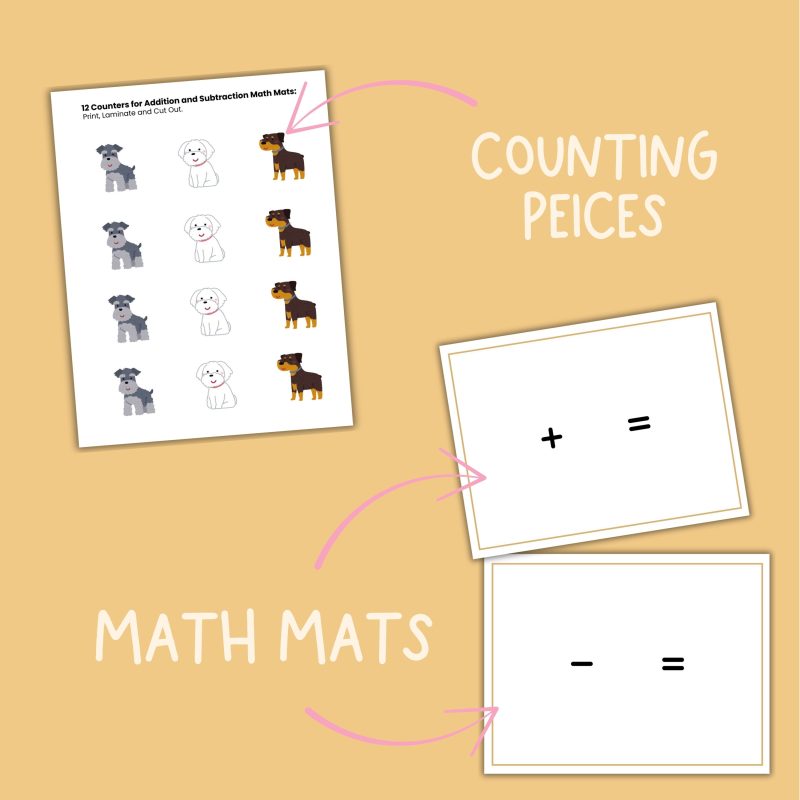 Dog Math Activity Bundle Preschool Kindergarten Math Manipulatives - Image 3