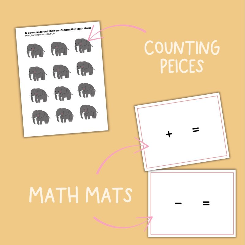 Elephant Math Activity Bundle Preschool Math Manipulatives Kindergarten - Image 3