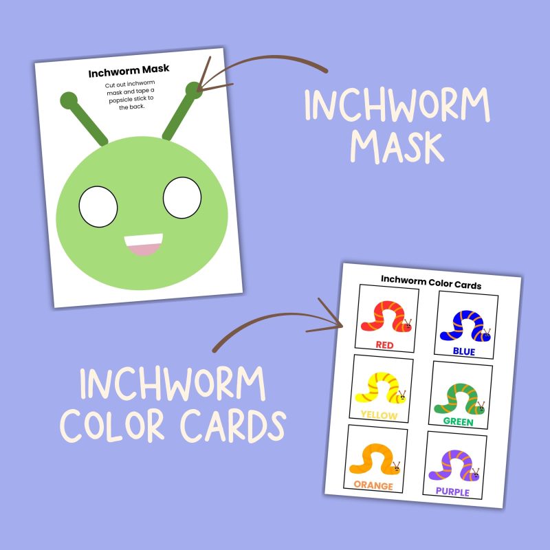 I is for Inchworm Preschool Activity Bundle Kindergarten Pre-K Worksheets - Image 3