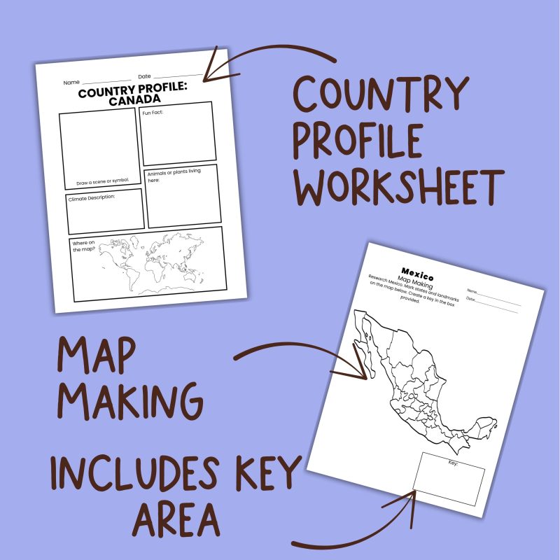 North America Continent Geography Worksheet Note Pages and Visual Aids Study Family Unit - Image 3