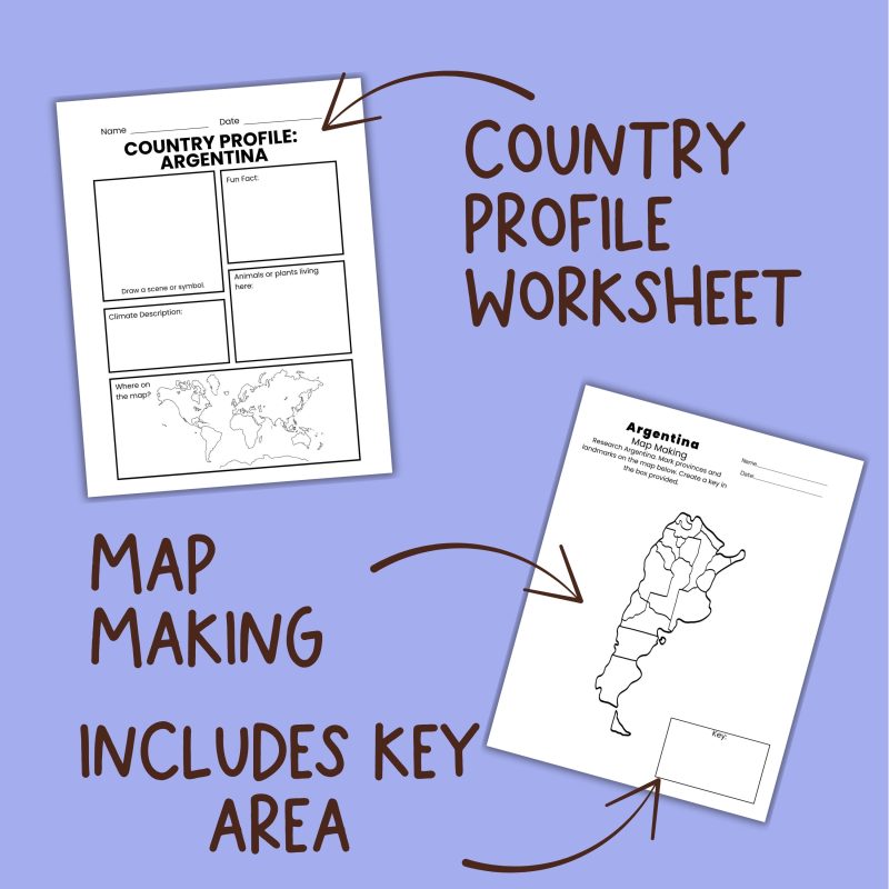 South America Geography Worksheets Note Pages and Visual Aids Family Study Unit - Image 3