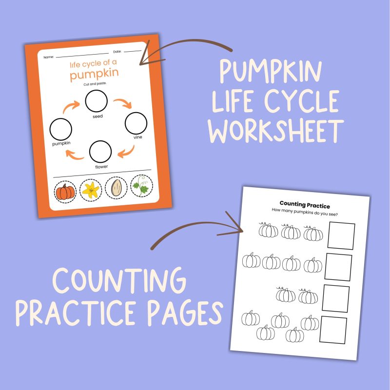 P is for Pumpkin Preschool Worksheets and Activities Pre K Kindergarten Pages - Image 3