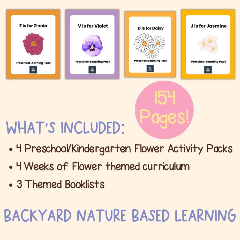 Preschool Flower Bundle Pre-K Learning Pack 4 Week Lessons - Image 4