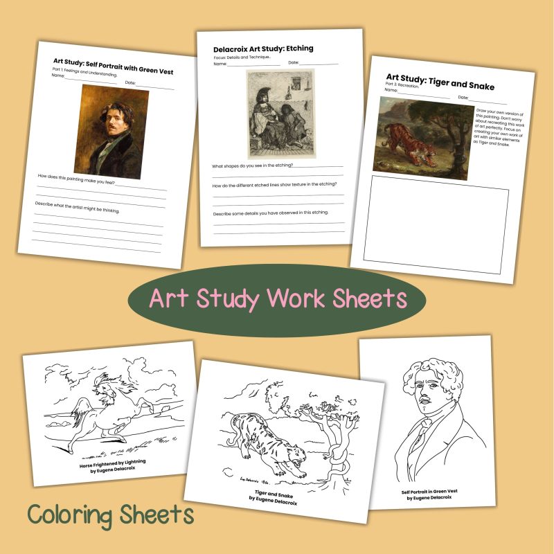 Eugene Delacroix Artist Study Unit Art History Romanticism Art Lesson Plan - Image 4