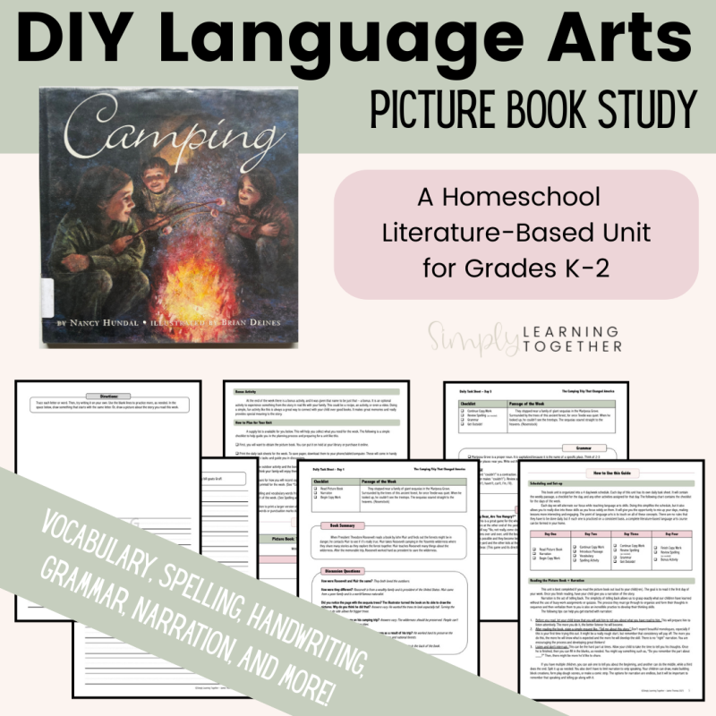 Picture Book Study | Literature-Based | Camping | Homeschool