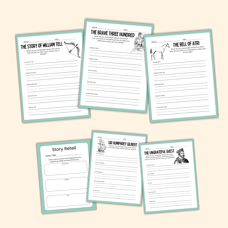 50 Famous Stories Retold Copy-Work Notebook - Image 2