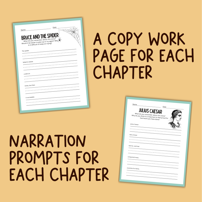 50 Famous Stories Retold Copy-Work Notebook - Image 3