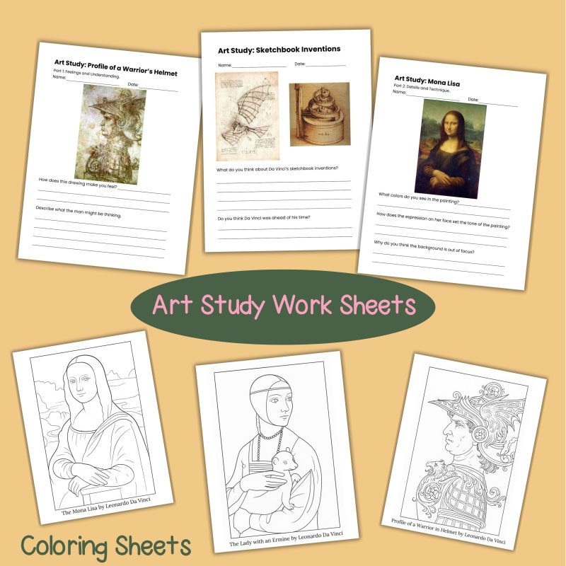 Leonardo Da Vinci Artist Study Unit Family Art History Lesson Plan 6 Weeks - Image 3
