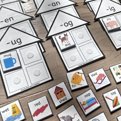 Word Family Houses Activity
