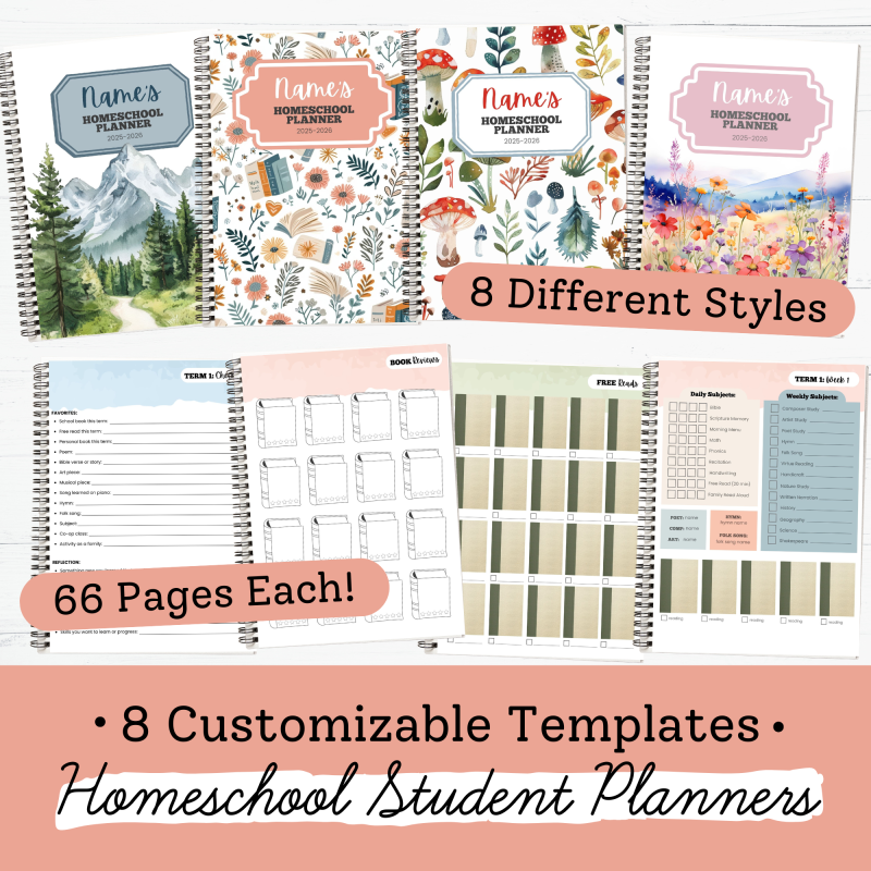 Student Homeschool Planners 2025-2026