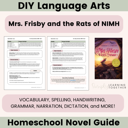 Mrs. Frisby and the Rats of NIMH | DIY Language Arts