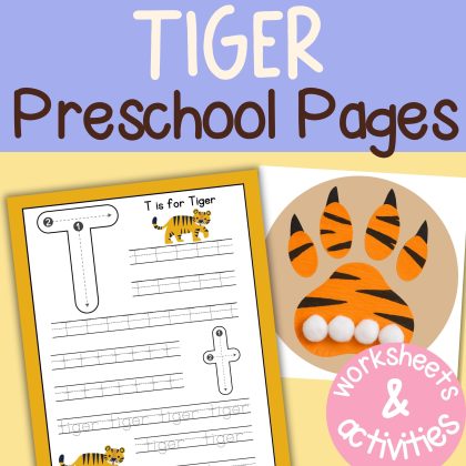 Tiger Preschool Worksheet Letter T Week Lesson Plan