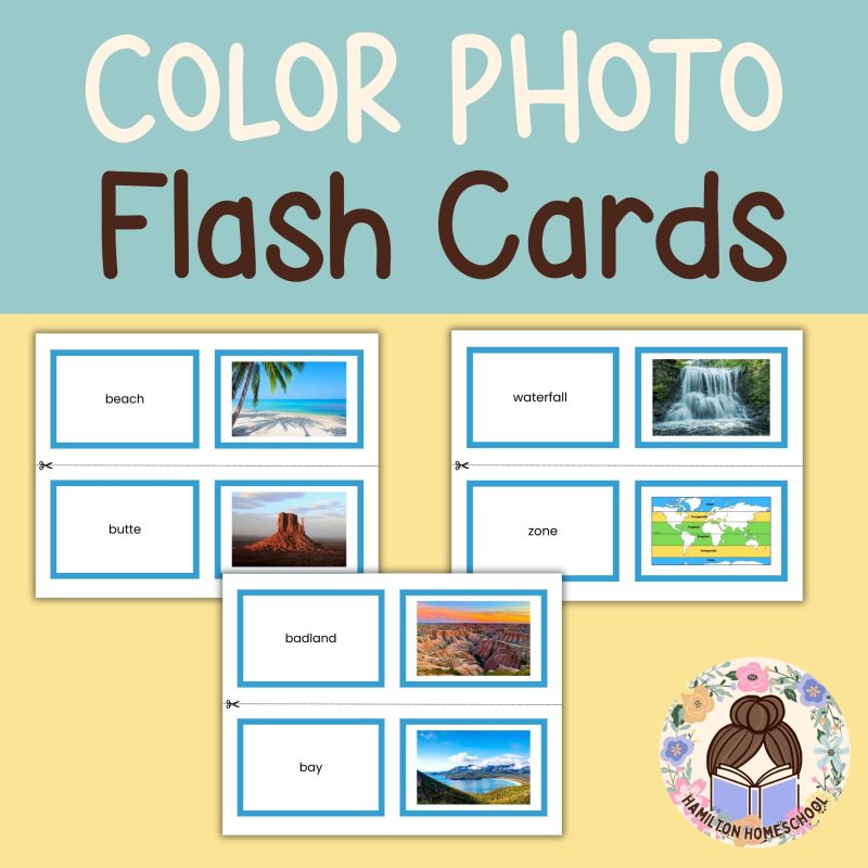 Geography Flashcards, 70 Landforms & Waterscapes (2 Versions) - Image 2