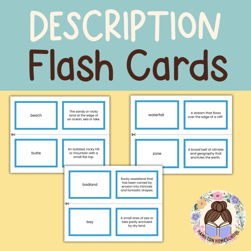 Geography Flashcards, 70 Landforms & Waterscapes (2 Versions) - Image 3
