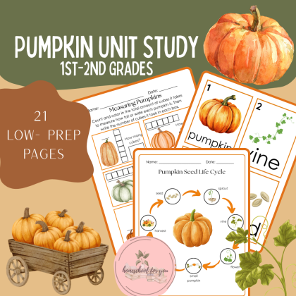 Pumpkin Unit Study | Fall Activities for 1st and 2nd Grade