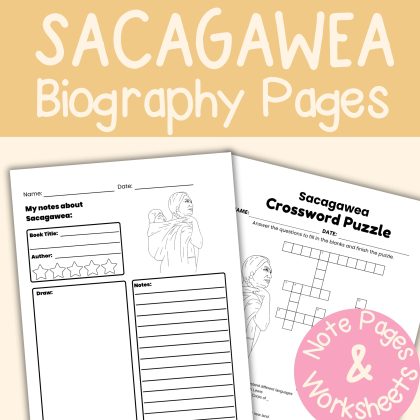 Sacagawea Worksheets and Note Pages