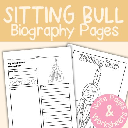 Sitting Bull Worksheets and Note Pages Native American History