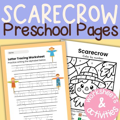 S is for Scarecrow Preschool Lesson Plan Worksheets and Activities