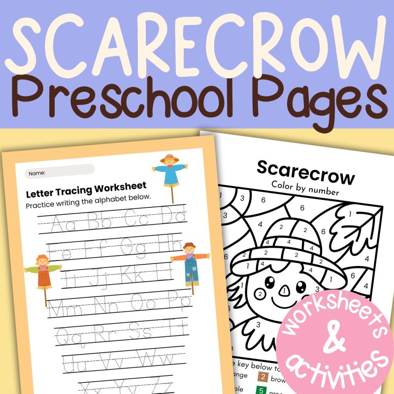 S is for Scarecrow Preschool Lesson Plan Worksheets and Activities