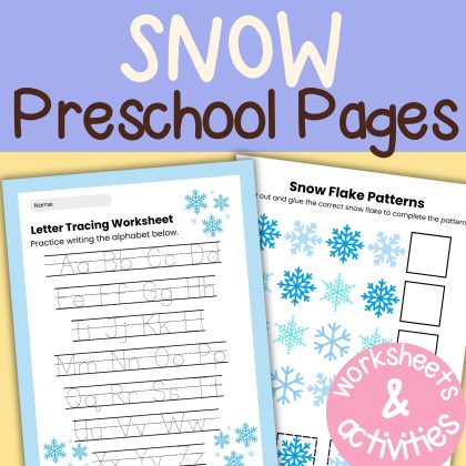 Snow Preschool Worksheets and Activities Winter Unit