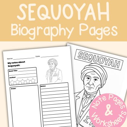 Sequoyah Worksheets and Note Pages Native American History