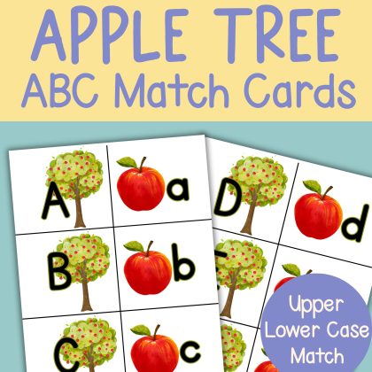 Apple Tree Alphabet Match Cards Upper and Lower Case