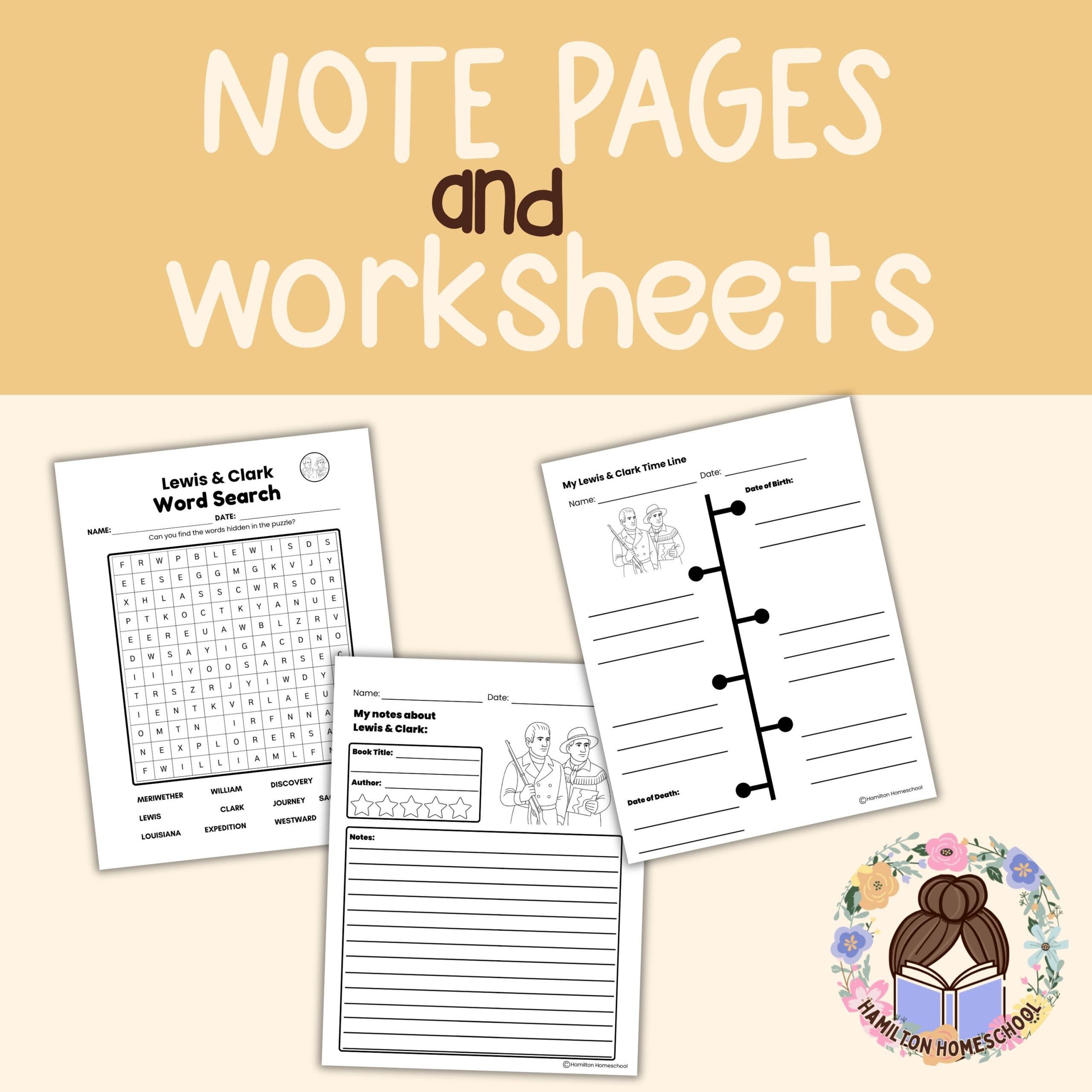 Lewis & Clark Worksheets and Note Pages American History Early Explorers Unit - Image 2