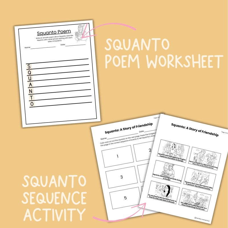 Squanto Worksheets and Note Pages Native American History - Image 3