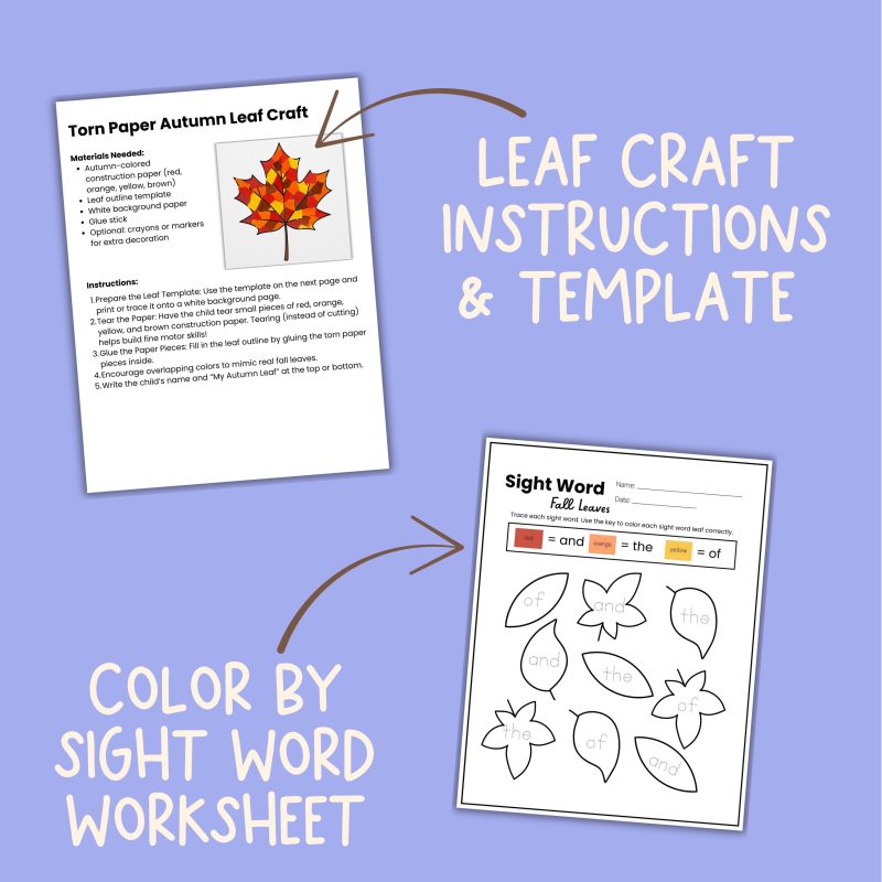 L is for Leaf Preschool Worksheet Bundle L Week Lesson Plan Autumn Leaves - Image 3