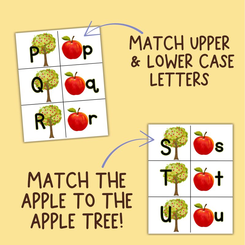 Apple Tree Alphabet Match Cards Upper and Lower Case - Image 3