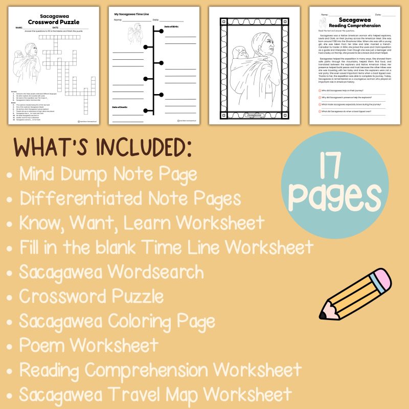 Sacagawea Worksheets and Note Pages - Image 4