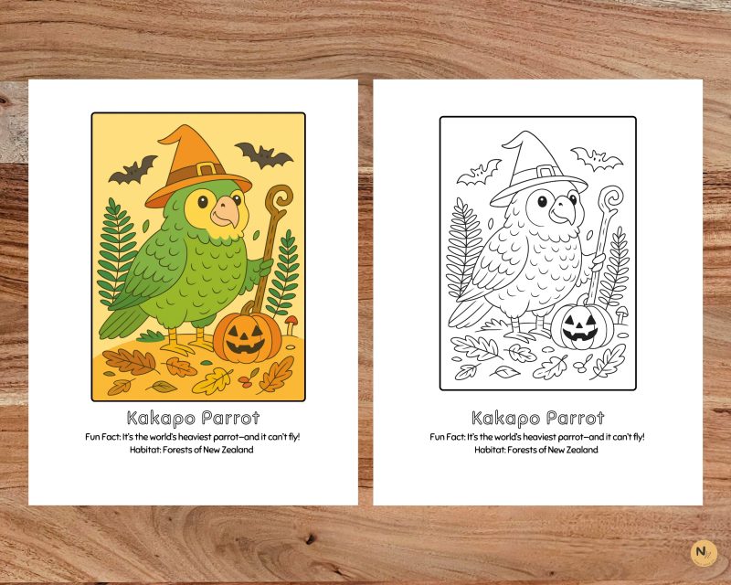 Halloween Animal Coloring | 15 Endangered Animals in Costumes,Educational Halloween Activity for Kid - Image 4