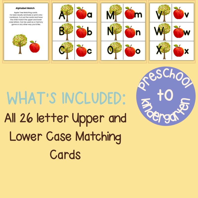 Apple Tree Alphabet Match Cards Upper and Lower Case - Image 4