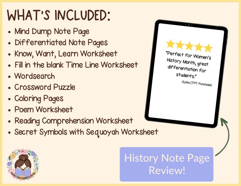 Sequoyah Worksheets and Note Pages Native American History - Image 4