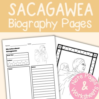 Sacagawea Worksheets and Note Pages
